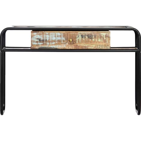 Maison Exclusive - Tavolo Consolle 118x30x75 cm in Legno Massello di Recupero (1/5)