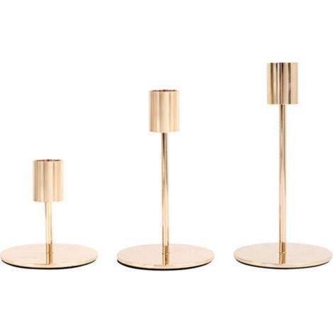 3 PCS Chandelier,Bougeoirs Dorés Taille 8.5/14/16 CM, Bougeoirs de Mariage, Parfaits pour Les Mariages, Décorations de Table pour la Saint-Valentin (1/4)