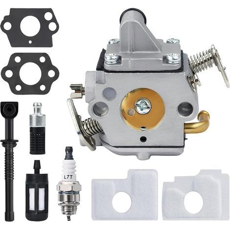 Carburateur pour STIHL MS170 MS180 017 018 Tronçonneuse, Kit d'Accessoires Complet avec Bougie d'Allumage et Filtre à Air Tune Up Kit, Remplace pour C1Q-S57 et 1130-120-0603 (1/5)