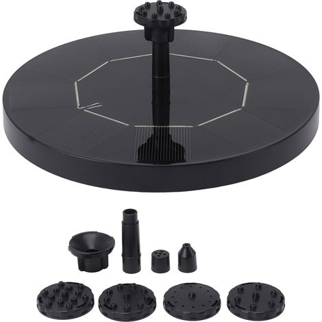 Fontaine flottante solaire de 2,5 W pour bain d'oiseaux, idéale pour les bassins et étangs de jardin.