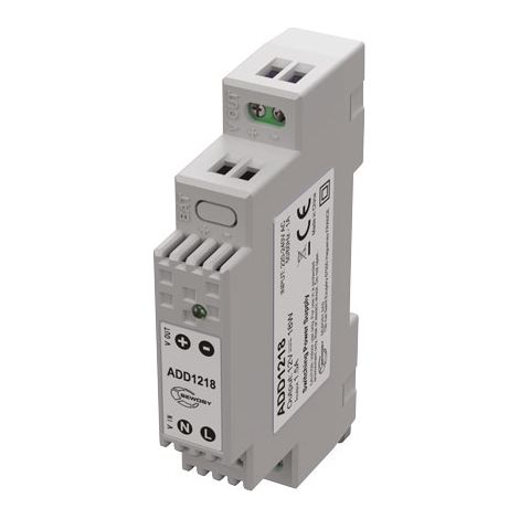 Sewosy – Matériel électrique alimentation DIN 1 module 230V AC / 12V DC / 18W – 1.5A – ADD1218