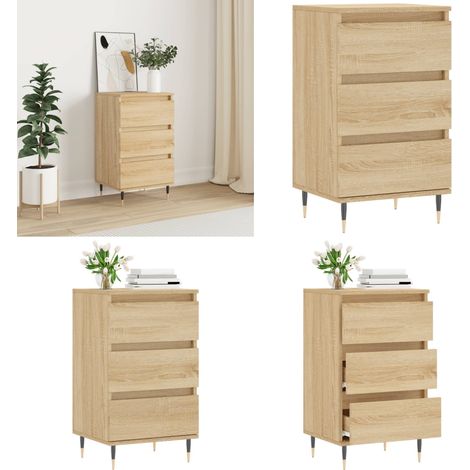 Sideboard Sonoma-Eiche 40x35x70 cm Holzwerkstoff - Holzwerkstoff - Sonoma-Eiche (1/5)