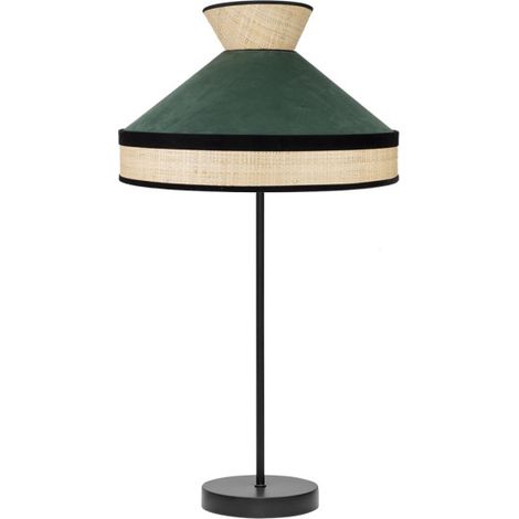 Tischlampe Alto Fabrizio 1xe27 Natur/Grün Flasche 61x30x30 cm