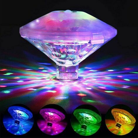 Lampe LED flottante colorée pour piscine, étanche IP68 et submersible, avec 7 modes d'éclairage pour salle de bain, piscine, spa et plongée (1 pièce)-AquaForge (1/5)