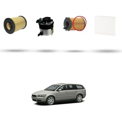 Kit tagliando 4 filtri compatibile con Volvo V50 1.6 D2  Diesel 80kw Dal 2004 al 2012 (1/5)