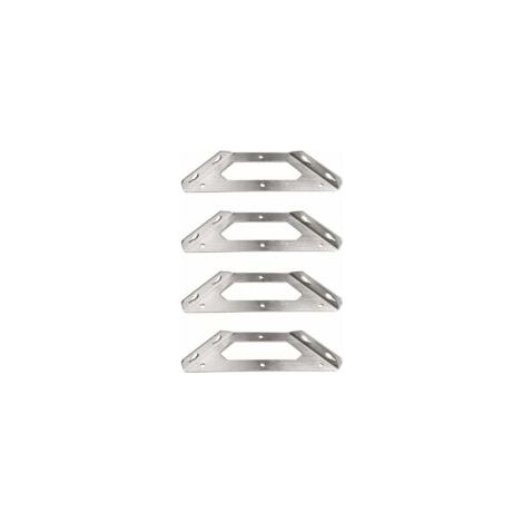Staffa per mensola a muro, staffa per mensola a muro, staffa per mensola in metallo resistente, staffa in acciaio inox resistente, staffa triangolare in metallo per mensole, cucina, ufficio, supporto (1/4)
