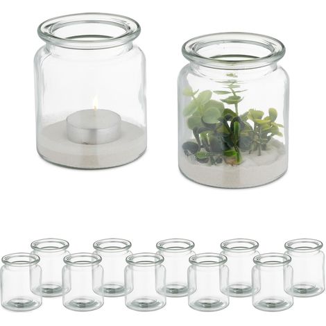 Photophores, Lot de 12, en Verre, extérieur (1/5)