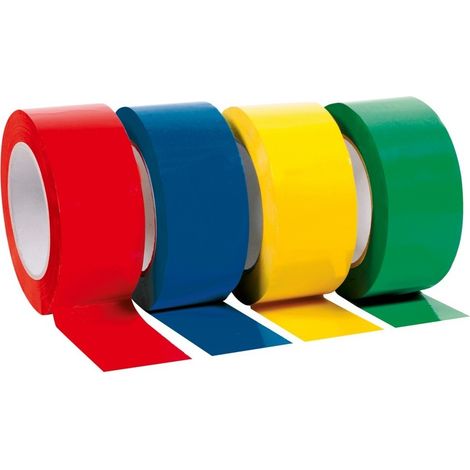 Ruban adhésif PVC JAUNE 50mmx100m - COLIS 36 ROULEAUX (1/2)