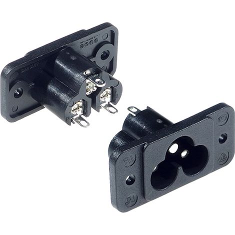 Conector de CA tipo trébol atornillado a la carcasa