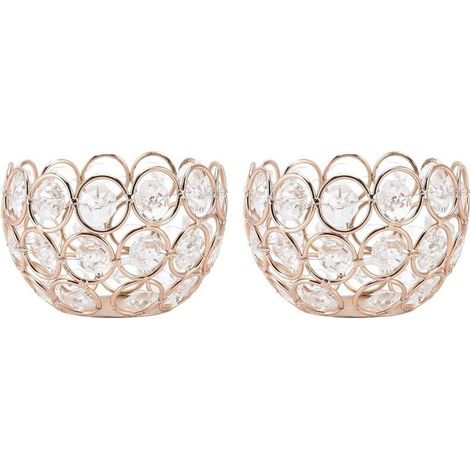2 pièces Fer Forgé Cristal Bijoux Boîte, Bougeoir décoratif bougie, pour Mariage À La Maison (1/5)