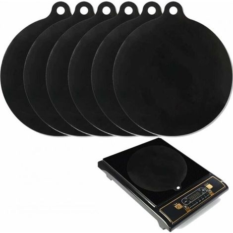 6pcs Electric Induction Hob Protector Mat, Non-Slip Silicone Mat, Hob Scratch Protection, Insulated Mat, 22cm (1/5)