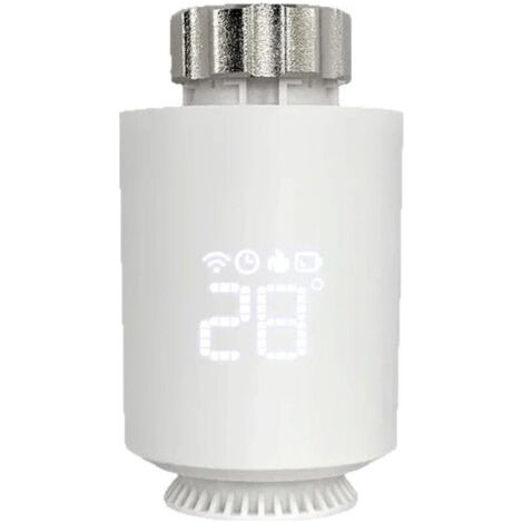 Tête Thermostatique Radiateur , Vanne Thermostatique Connectée Programmable, Thermostat Radiateur Compatible avec Alexa, Smart Life APP Contrôle, Tuya Zigbee Gateway Requis (1/5)