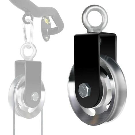 Poulie de Levage, Poulie de Câble 88mm Avec Support de Montage En u Roue de Levage de Rouleau Chargeant de Bricolage de Machine de Câble de Câble Métallique (1/5)