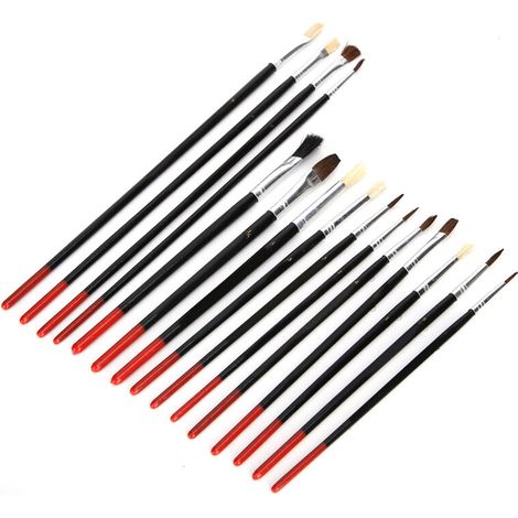 15 Pinceaux de Peinture pour Aquarelle, Gouache, Acrylique et Huile - Set de 15 (1/5)