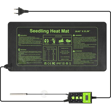 Randaco Terrario rettile riscaldamento stuoia temperatura birreria, 2x 27W riscaldamento pad (20,5 “x 10” pollici) pianta serra