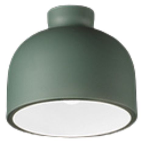 Plafoniera Nordica Yelmo Metallo Verde Bianco 1 Luce E27 Ip20 (1/2)