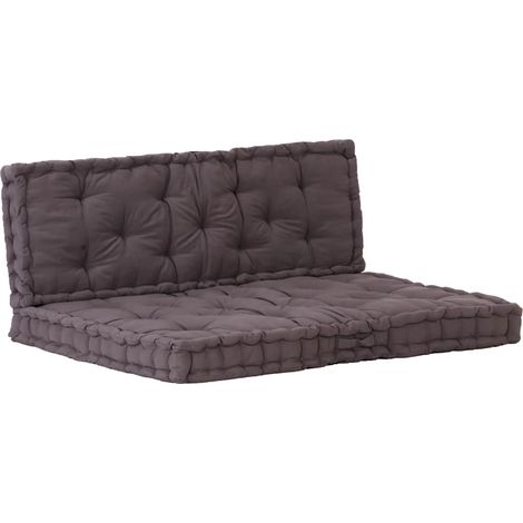 Maison Exclusive - Cuscini per Pallet e Pavimento 2 pz in Cotone Antracite (1/5)