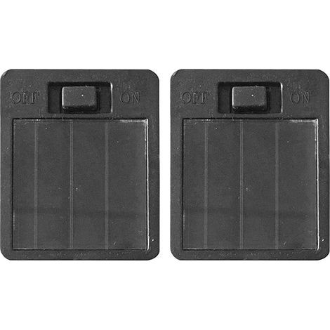 Lot de 2 boîtes à piles solaires de rechange pour lampe solaire à suspendre Noir (1/5)