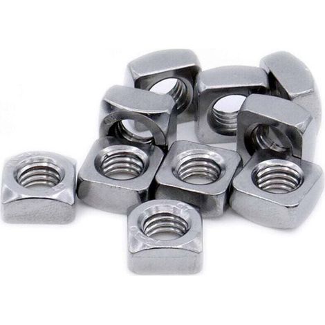 Dado quadro M10 (10 mm) (smussato) – Acciaio inossidabile (A2) (confezione da 20)
