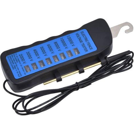 12-kV-Neon-Zaunspannungsprüfer 2000 bis 12000 V, 8 Neon-Anzeigeleuchten, wasserdichter Zaunprüfer für landwirtschaftliche Betriebe (1/5)