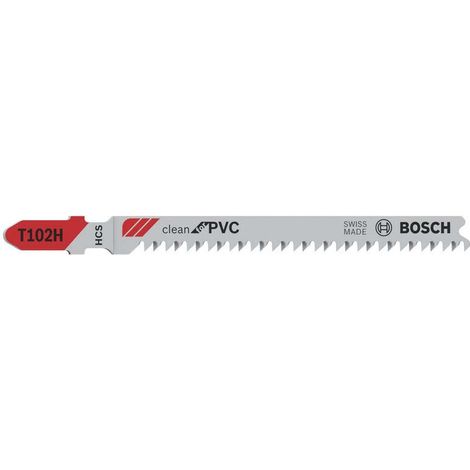 BOSCH Stichsägeblatt T102H PVC Länge 100 mm - 3 Stück