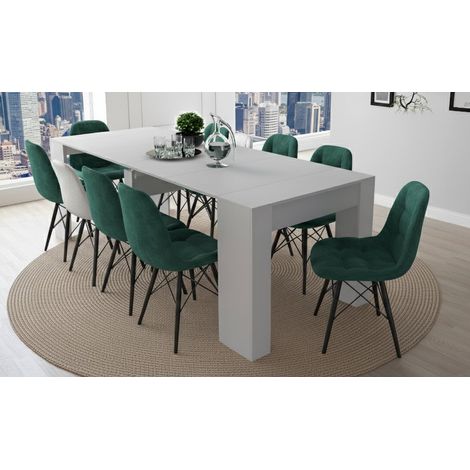 Consolle Allungabile - 10 Posti Allungabile, Bianco, -, 237x90x76.6h cm Tacna