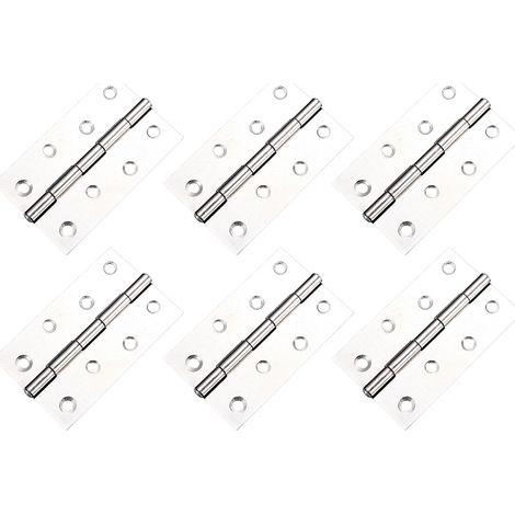 Charnière Pliable En Métal À Ressort Pour Porte De Placard - Contrôle De Tension Réglable - Installation Facile - Lot De 6 Pièces (1/5)