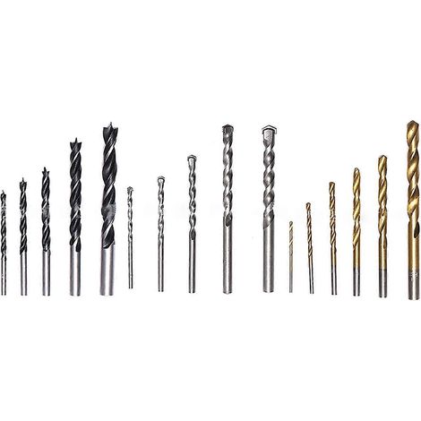 16-teiliges HSS-Spiralbohrer-Set für Holz-, Zement- und Metallbearbeitung, Maurer- und Holzbearbeitung, Elektrowerkzeug-Zubehör