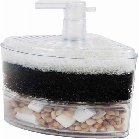 Filtre Intérieur pour Aquarium - Filtre à Air pour Bac de 20 à 40 L - Filtre d'Angle avec Support Média - 1 Pièce (1/5)