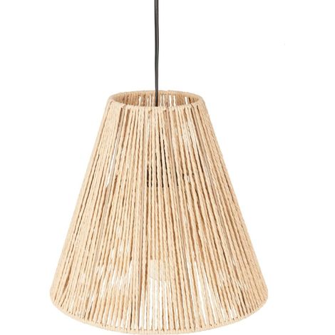 Hängelampe mit Metall- und Papierschirm, Ø 30 cm, beige (1/5)