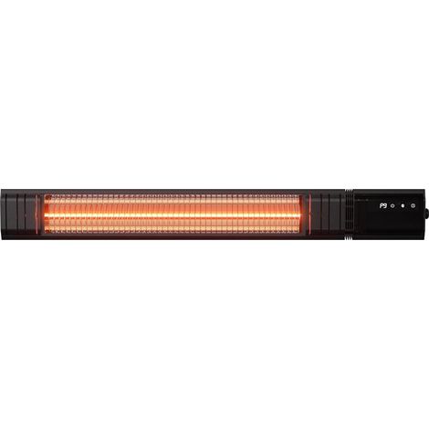 IDEALHOUSE Chauffage infrarouge extérieur 2500W fixation murale télécommande IP65 couleur noire (1/5)