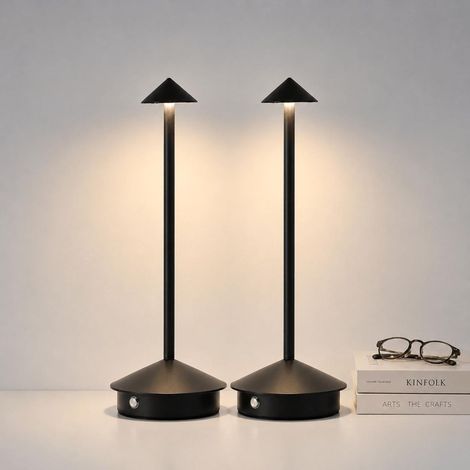 Tischlampen sans fil, LED, 1800 mAh, rechargeable, Schlafzimmer 2 unités (1/5)