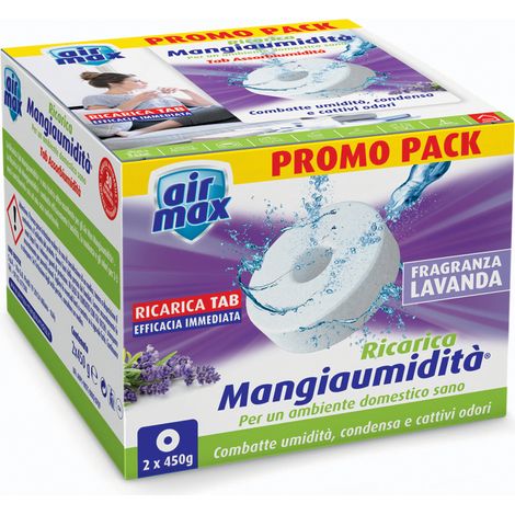 AIRMAX ASSORBIUMIDITA RICARICA TAB LAVAN 450G 2PZ- 12,0 pz