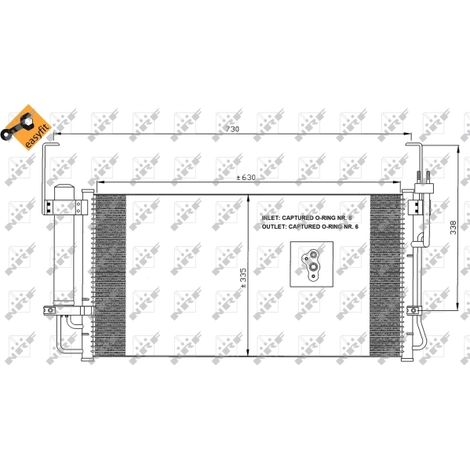 Condenseur, climatisation NRF 35429 HYUNDAI 9760626000 9760626001 9760626400