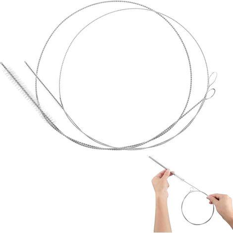 2 Brosses De Nettoyage Flexibles 100cm – Brosse Pour Évier, Pailles, Tuyaux Et Bouteilles, Diamètre 10mm et 4mm, Brosse Longue En Acier Inoxydable, Réutilisable (1/5)