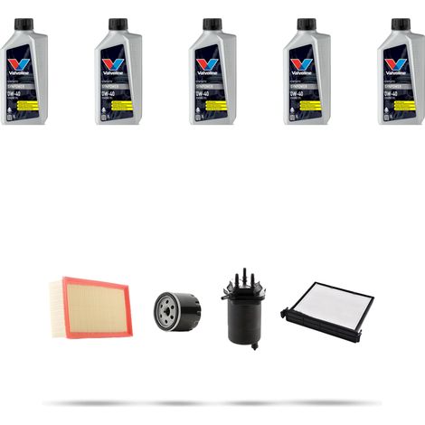 Kit tagliando 4 FILTRI e 5L OLIO compatibile con Nissan Kubistar 1.5 dci 60kw Dal 2003 (1/5)