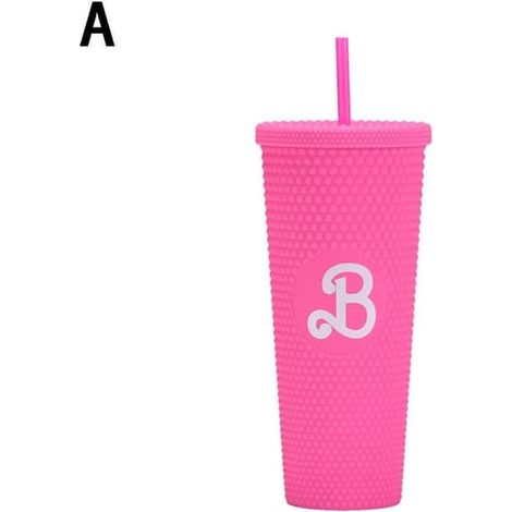 Gobelet Barbie à clous, rose Barbie, en acrylique, 700 ml (1/5)