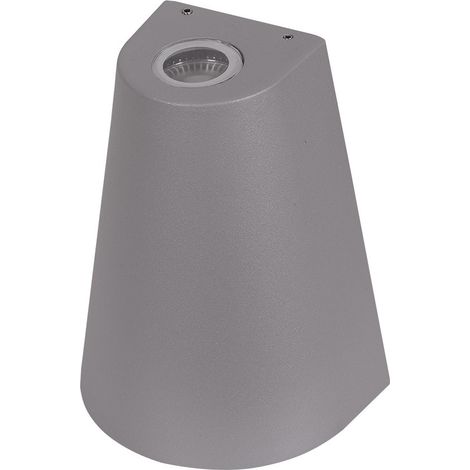 Aplique exterior ganges gris zinc 2gu10x3w 4000k  16x12,5x8,8 cm ip54 bombillas incluidas (1/3)