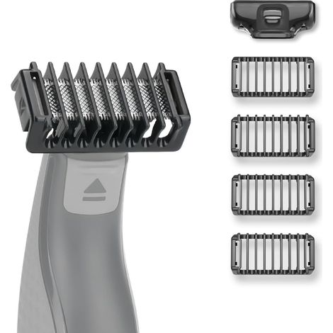 Kammaufsätze 1/2/3/5 mm kompatibel mit O-Klinge, bidirektional, für Trimmer QP2824 QP2724 (1/5)