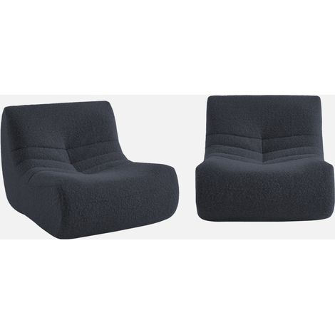 Sofá modular en tejido efecto alpaca, 2 plazas (1/5)
