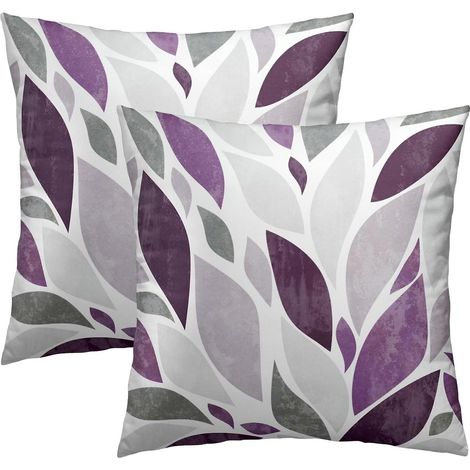 Housse de coussin papillon rouge et violet, taies d'oreiller décoratives bleues, coussins décoratifs à fleurs colorées pour canapé, housse carrée, T4563