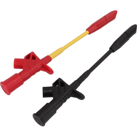 Lot de 2 pinces de test J.30019 pour multimètre automobile, avec prise banane 4 mm, pour tests de circuits. (1/5)