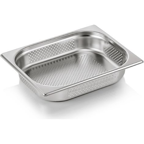Bac inox perforé fond et côtés GN 1/2 H 65 mm 4 ltr GN ESSENTIALS - Was Germany