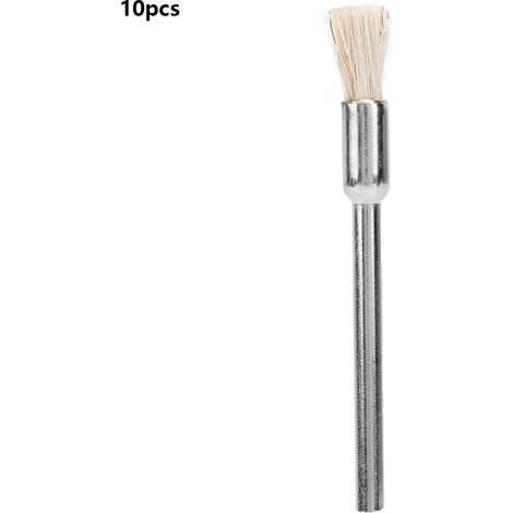 Ortviai Brosse de polissage en laine pour mandrin de 3 mm – Lot de 10 pièces (3 × 8 mm) (1/5)