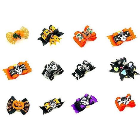 24 Halloween-Haarspangen für Hunde zur Halloween-Dekoration (1/3)