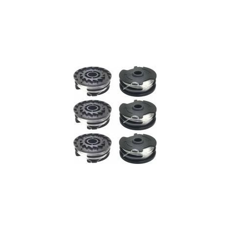 Lot de 6 bobines de fil nylon 1,6 mm pour coupe-bordure LIDL Parkside – Design spiralé pour coupe efficace – Compatible PRTA 20-Li, PRT 300, PRT 550