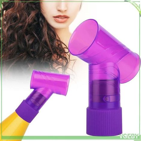 Diffuseur de sèche-cheveux - FAFEICY - Modèle universel - Pour cheveux bouclés - PC résistant à la chaleur - Violet/Rose (1/5)