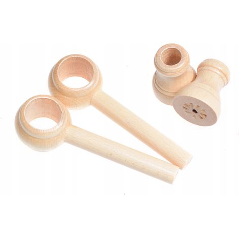 Staffa singola in legno per asta per tende, diametro 28 mm, pino, 2 pezzi, classica (1/5)