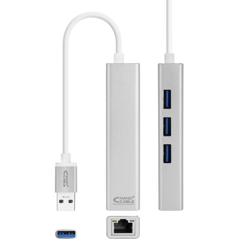 Conversor USB 3.0 a Gigabit Ethernet NANOCABLE 10.03.0403 (1/4)