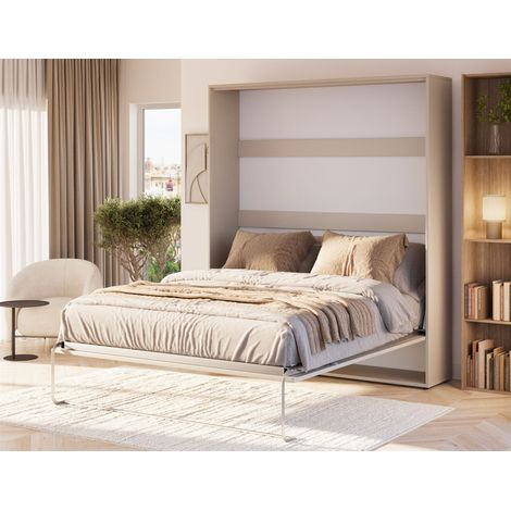 Wandklappbett Schrankbett GRITT 160x200cm Farbe Kaschmir ohne Matratze (1/5)